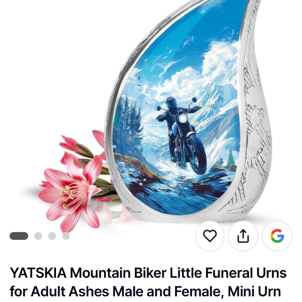 Mountain bike urn for man,woman or child